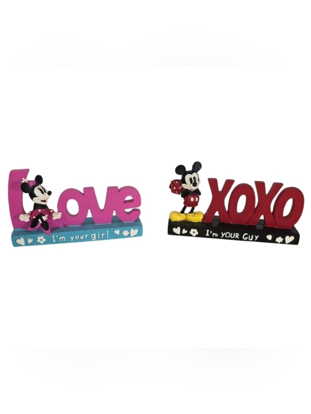Mickey Mouse XOXO I'm Your Guy Minnie Mouse Love I'm Your Girl  Set Of 2 Disney
